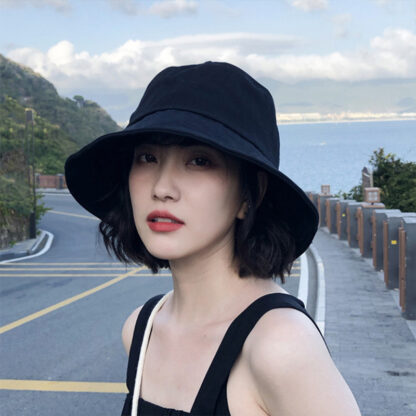 Купить The 2021 summer new fisherman hat female Korean version tide day is pure color art bask in the sunhat for men and women