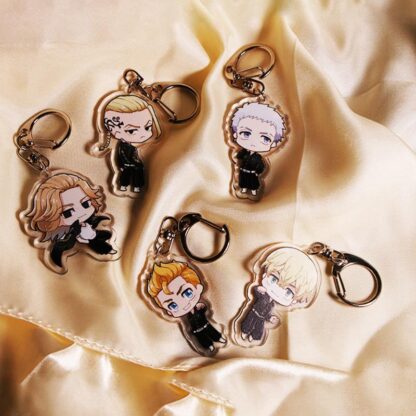 Купить New product Keychains Revengers Anime Cosplay Keychain Manjiro Ken Takemichi Hinata Atsushi Chibi Kawaii Bag Pendant Fans Collection Props