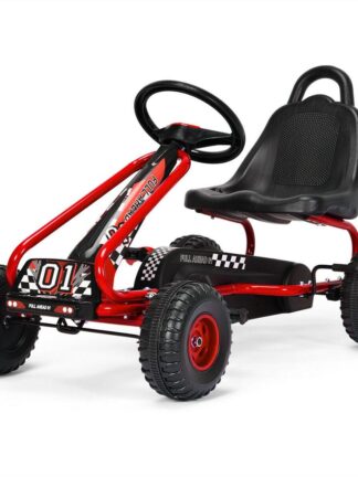 Купить Kids Pedal Go Kart 4 Wheel Ride On Toys w/ Adjustable Seat & Handbrake