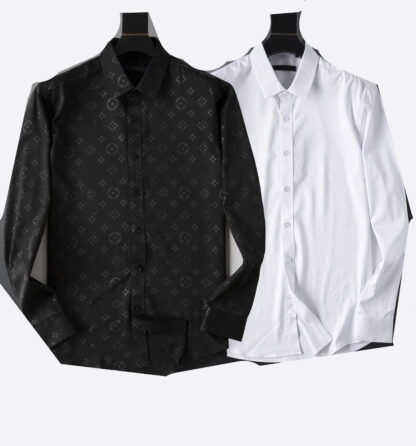 Купить 2021 Luxurys Designers Men's Business Casuals shirt men long sleeve striped slim fit masculina wine social male T-shirts fashion checked M-3XL#46