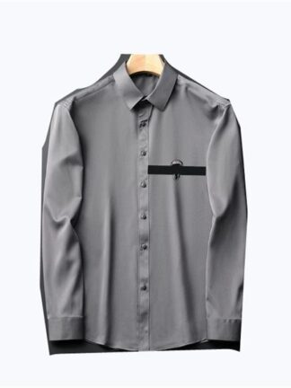 Купить 2021 Luxurys Designers Men's Business Casuals shirt men long sleeve striped slim fit masculina wine social male T-shirts fashion checked M-3XL#77