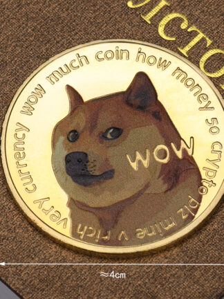 Купить 10pcs Non Magnetic Dogecoin Commemorative Coins Craft Collection Wow Dog Pattern Souvenir Home Decoration Crafts Desktop Ornaments