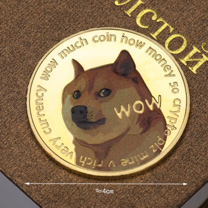 Купить 10pcs Non Magnetic Dogecoin Commemorative Coins Craft Collection Wow Dog Pattern Souvenir Home Decoration Crafts Desktop Ornaments