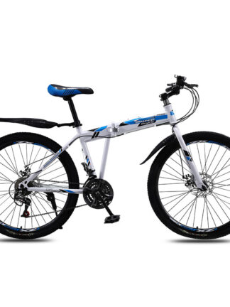 Купить Bicycle Mountain Bike Men and Women Folding 21 Speed 24 Inch Student Children and Adolescent Bicycle