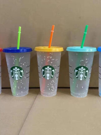 Купить Starbucks food grade fine color changing cups high transparency color changing cups and coffee cups free delivery