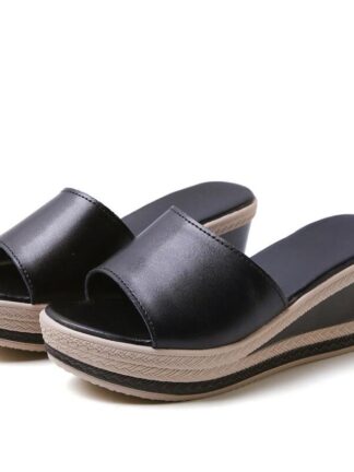 Купить 2021 Women Sandals Casual Summer Shoes Woman Peep Toe Slippers Soft Bottom Wedges For