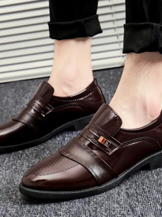 Купить 2022 Men Flats Dress-Shoes Breathable Big-Size Men's Genuine-Leather Brand Fashion Top-Quality