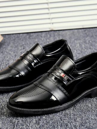 Купить 2022 Flats Shoes Oxfords Brogue Business Formal Genuine-Leather Wedding Office Men's Retro