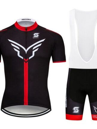 Купить 2021 Mens Short Sleeve Cycling Cycle Jersey Bib Shorts Set Bike Shirt Tights Black