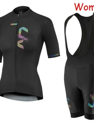 Купить 2021 Womens Cycling Jersey Set Summer Bicycle Shirts Bib Shorts Suit MTB Bike Uniform