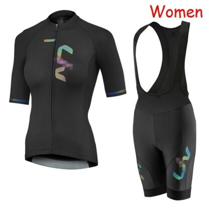 Купить 2021 Womens Cycling Jersey Set Summer Bicycle Shirts Bib Shorts Suit MTB Bike Uniform