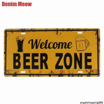 Купить FREE BEER TOMORROW Plaque Vintage Metal Tin Signs Car Bar Garage Cafe Decor Wall Painting Art Poster Iron Billboard Plates N180a