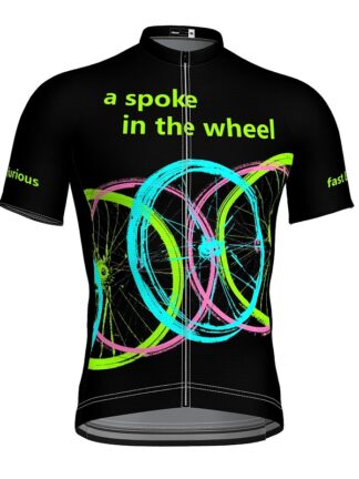 Купить 2021 Men's Short Sleeve Cycling Jersey Summer Spandex Black Bike Top Mountain