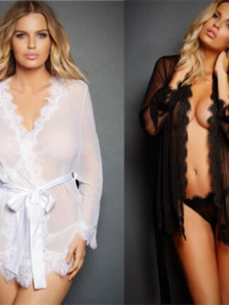 Купить 5Pcs/set Sexy Pyjamas Lingerie Woman Erotic Pajamas Lace Sex ClothesLingerie hot Dress Transparent