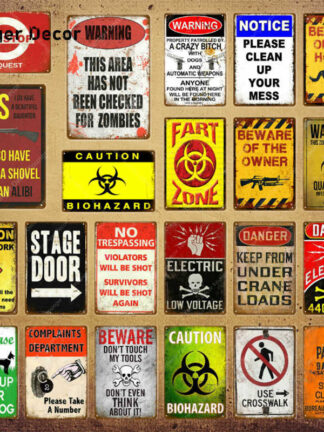 Купить Bus Stop No Parking Metal Tin Signs Stage Door Plaque Danger Poster For Home Bar Pub Garden Decor Fart Zone Wall Painting YI-186