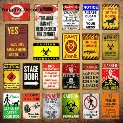 Купить Bus Stop No Parking Metal Tin Signs Stage Door Plaque Danger Poster For Home Bar Pub Garden Decor Fart Zone Wall Painting YI-186