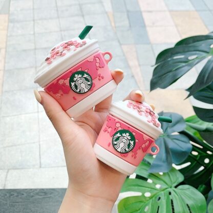 Купить Airpod 1 and 2 Pro Headset Accessories Starbucks Case Cover For Apple Earphone Luxury Silicone Cute 3D Coffee Mug Cherry Ice Cream Design Protective Shell