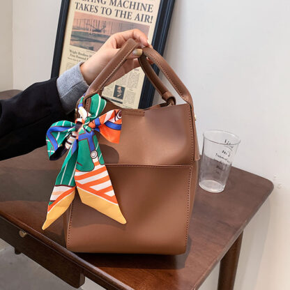 Купить 2021 new texture vintage women's bag simple large capacity two piece one shoulder handbag
