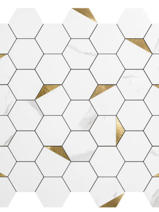 Купить Art3d 10-Sheet 3D Wall Stickers Self-adhesive Hexagon Mosaic Peel and Stick Backsplash Tiles for Kitchen Bathroom