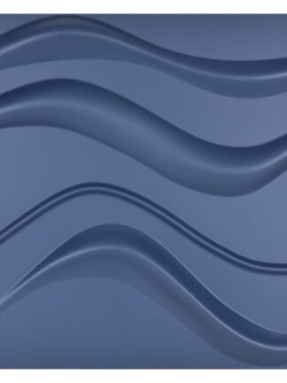 Купить Art3d 50x50cm Navy Blue 3D Plastic Wall Panels Soundproof Slim Wave Design for Living Room Bedroom TV Background (Pack of 12 Tiles)