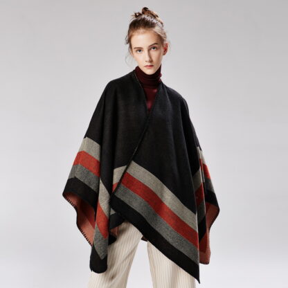 Купить Fashion Pashmina 2018 Brand New Luxury Lady Scarves & Wraps High Quality Imitation Cashmere Big Stripes Simple Shawls Wholesale LSF024