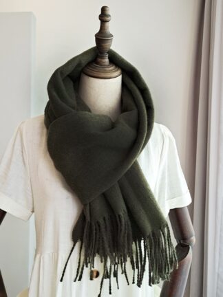 Купить Solid jacquard small square scarf autumn winter warm tassel Bib tr Cotton Shawl air conditioning shawl 250g