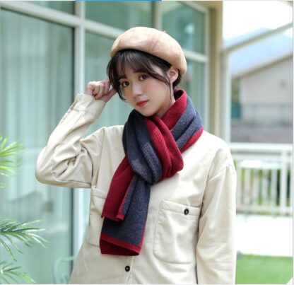 Купить New Fashion Scarves 30*180cm Women Warm Fashion Scarf Double Color Autumn Winter Shawl Ladies Solid Female Wraps