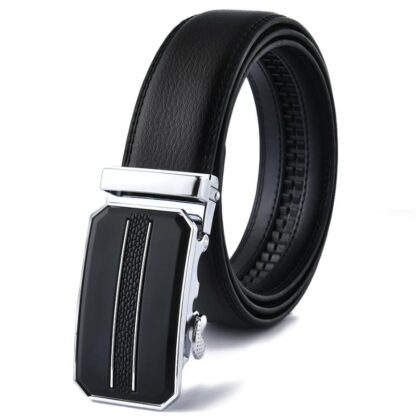 Купить Belts Fashion Automatic Buckle Genuine Leather Luxury Designer Belt Brand Jeans High Quality Goth Waist For Men Black 130cm Long