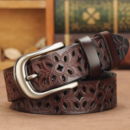 Купить Belts Drop Genuine Leather For Women Second Layer Cowskin Woman Belt Vintage Pin Buckle Strap Jeans