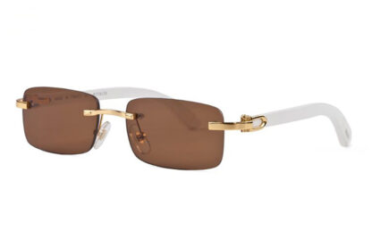 Купить Oversized Rimless Buffalo Horn Glasses Sunglasses Square Summer Styles Mens Designer Sunglasses for Men Women Black Red Brown Clear Lens Lunettes Oculos