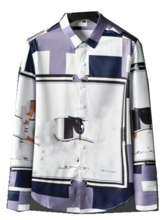 Купить 2021 Luxurys Designers Men's Business Casuals shirt men long sleeve striped slim fit masculina wine social male T-shirts fashion checked M-3XL#02