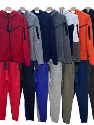 Купить 22SS Just Mens Tech Fleece Tracksuits Fashion Letters Print Designer Sportswear Men Women Full-Zip Hoodies Sportsuit Casual Track Suits Hooded Jacket Jogger Pants