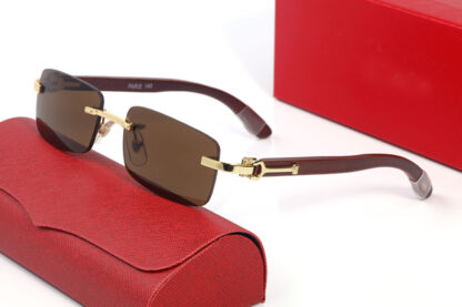 Купить 2022 Wood Designer Sunglasses Womens Polarized UV Protection Mens Sunglass Square Shape face UV400 Driving Glasses Frameless C Decorate Male and Female Eyeglasses