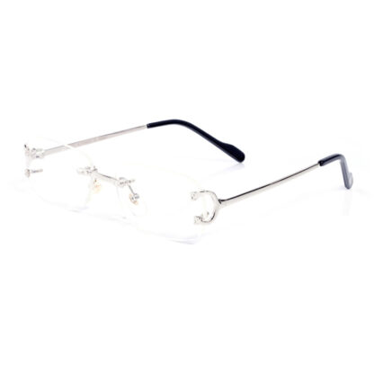 Купить Oval Designer Glasses Man Luxury Frameless Women Sunglasses Steampunk Brand Transparent Sunglass Striped Rectangle Gradient Shades Eyeglasses Gafas Oculos