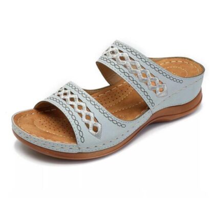Купить 2022 Wedge Sandals Women Shoes Summer Gladiator PU Open Toe Elastic Female Casual Women's