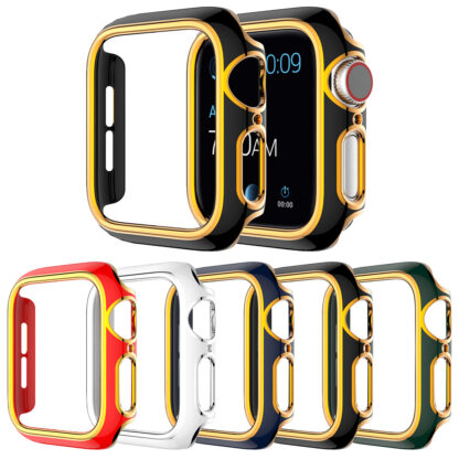 Купить Multiple Colour PC Bumper for Apple Watch Cover Series 6 SE 5 4 3 Protector Case for iWatch 40mm 44mm 42mm 38mm Hard Shell