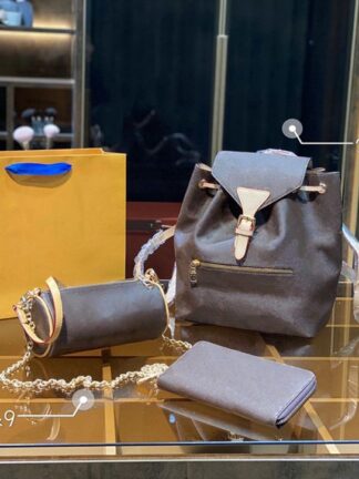 Купить 3PC Luxurys designers Women Fashion Totes handbags cross body Shoulder Bags combination famous classic flower Brown capacity portable day backpack 18