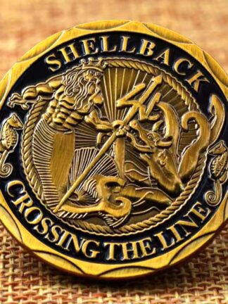 Купить 50pcs Non Magnetic US Navy Shellback Marine Corps Challenge Badge Craft With Liberty Eagle Commemorative Coin Gift