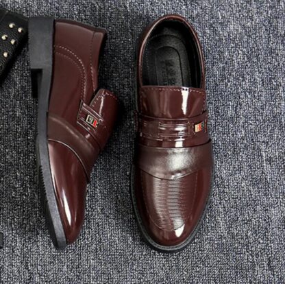 Купить 2022 Shoes Dress Crocodile-Pattern Office Wedding Oxfords Business Flat Men's Fashion Man