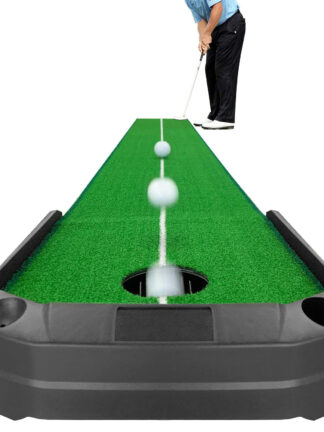 Купить Golf Putting Green Mat Indoor and Outdoor Trainer with Auto Ball Return System for Gifts Game Home Backyard Office