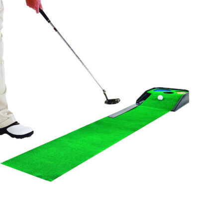 Купить Indoor Golf Putting Green Portable Mat with Auto Ball Return Function Mini Practice Training Aid Game and Gift for Home Office Outdoor Use