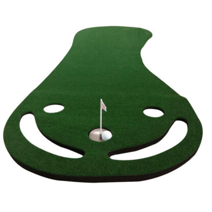 Купить Customized mini golf extra long rubber kidney putting synthetic grass mat carpet pattern green indoor outdoor
