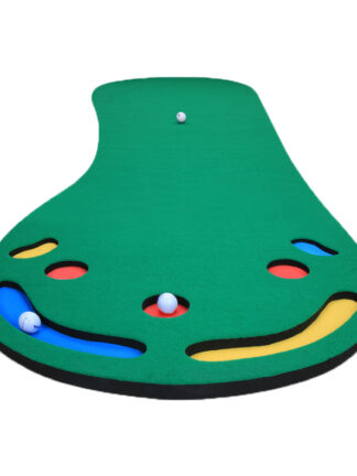 Купить Style Mini Golf Course Putting Swing Practicing Mat Portable Eco Friendly Artificial Turf Exercise Thickening Non-Slip Simulator Carpet