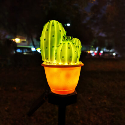 Купить LED Solar Lamp Outdoor Waterproof Plant Style Street Garden Lawn Wedding Party Christmas Decoration Light cactus