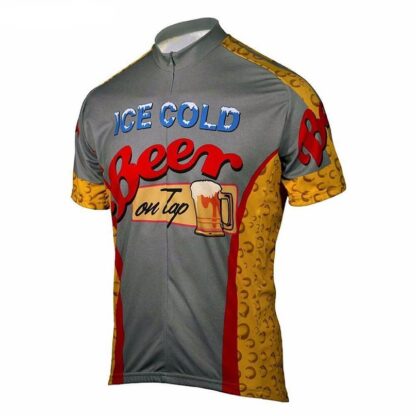 Купить 2021 Retro Ice Cold Beer Summer Cycling Short sleeve Jersey