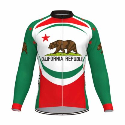 Купить 2021 Retro THE CALIFORNIA REPUBLIC LONG SLEEVE CYCLING jersey Spring and Autumn