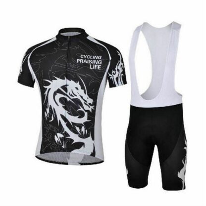 Купить 2021 Road Bike Clothes Short Sleeve Cycling Jersey and Padded (Bib) Shorts Set Anti UV