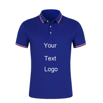 Купить double color collar polos custom T shirt LOGO short sleeves DIY clothes breathable work advertising polo shirts embroidery