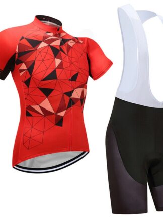 Купить 2021 Red Men's Cycling Short Jersey Biking Bib Shorts Set Bicycle Shirt Trousers Kits