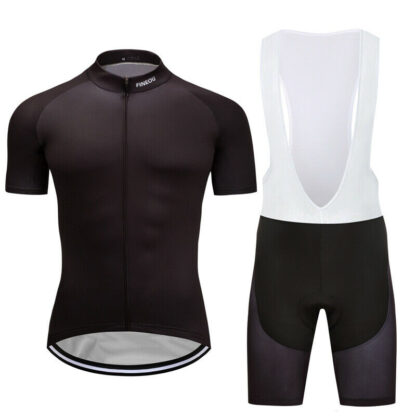 Купить 2021 Men's Black Road Cycling Kits Jersey Bib Shorts Shirt Tights Set Pad Short Pants